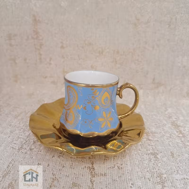 ست قهوه خوری6 نفره طرح آبی مدل1050067181