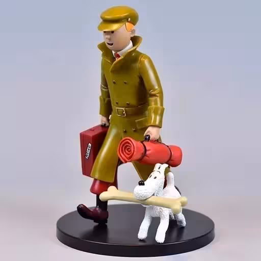 فیگور تن تن چمدان بدست با میلو Tin Tin وارداتی