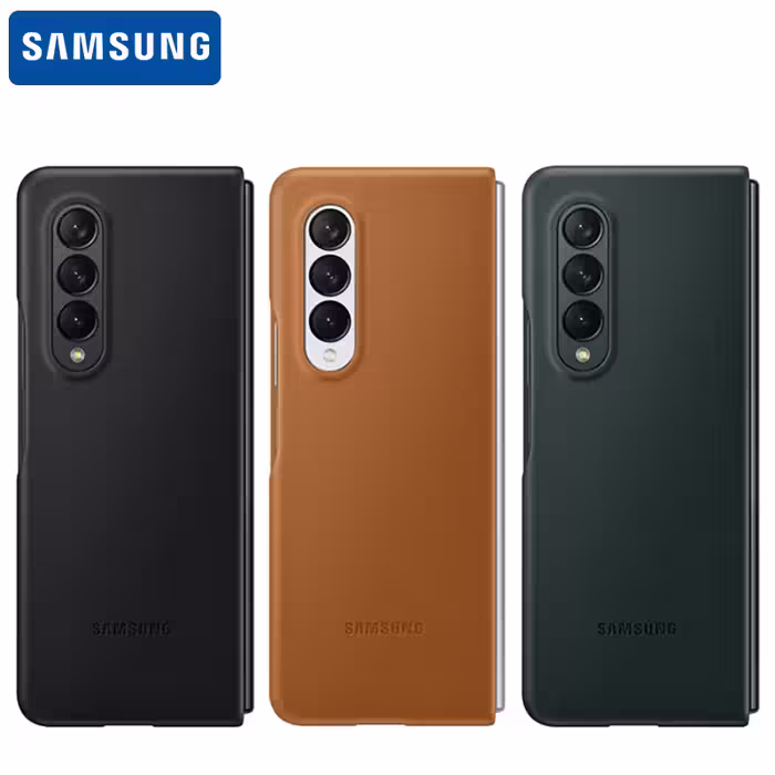 قاب چرمی اصلی سامسونگ زد فولد 3 Samsung Galaxy Z Fold3 5G Leather Cover
