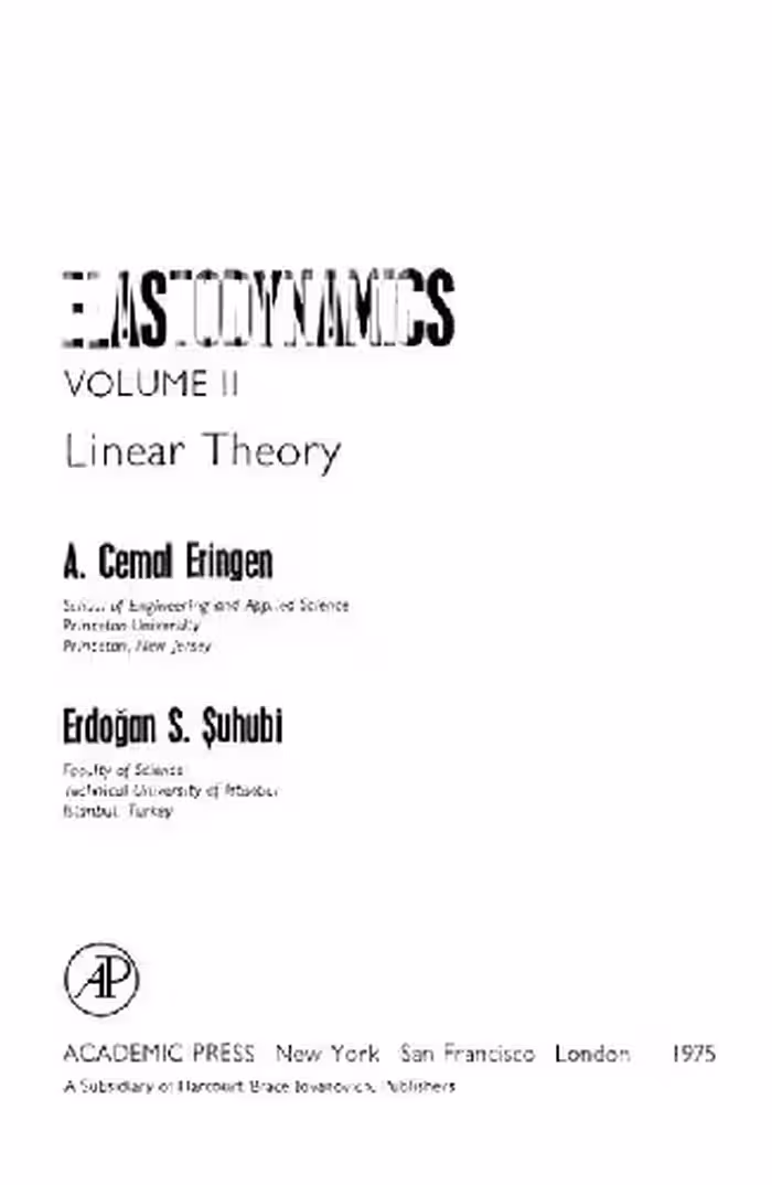خرید و دانلود نسخه کامل کتاب Elastodynamics. Linear theory