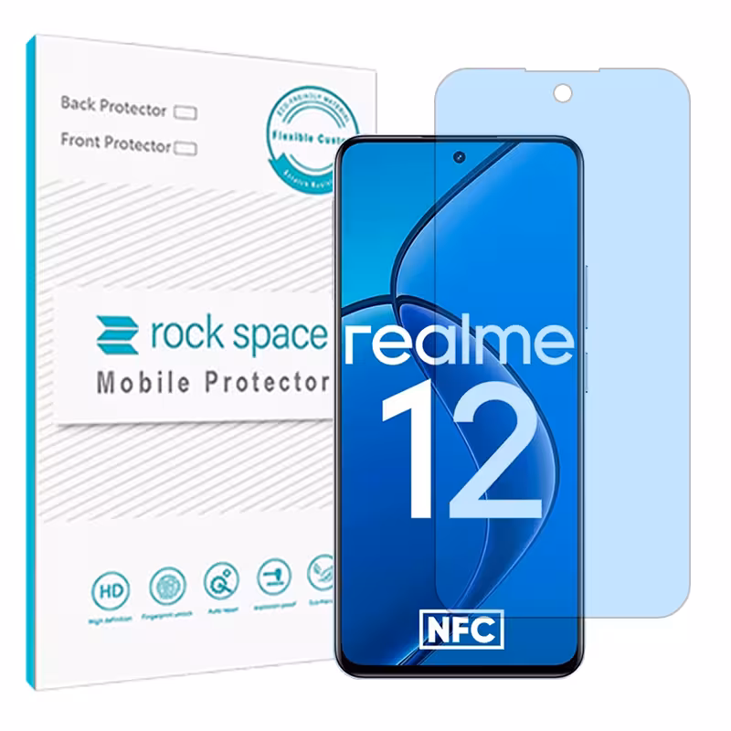گلس ریلمی Realme 12 4G مدل نانو هیدروژل آنتی بلو برند راک اسپیس کد S