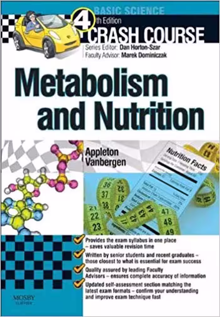 خرید و دانلود نسخه کامل کتاب Crash Course Metabolism and Nutrition 4th Edition Ebook
