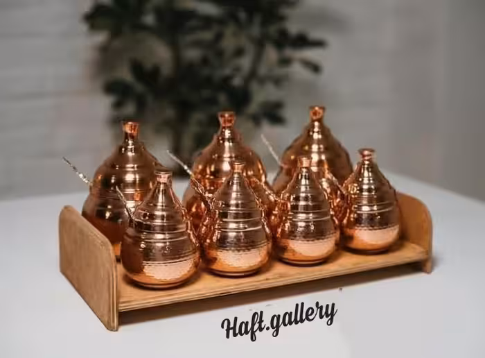 ظروف ادویه 7 تایی مسی کد 102331