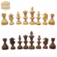 مهره شطرنج چوبی جعبه ای، طرح کلاسیک