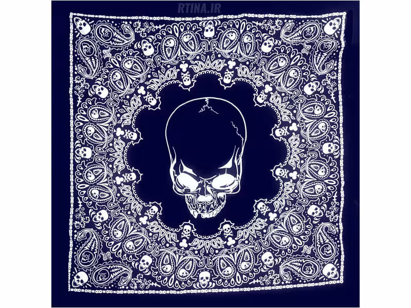باندانا طرح اسکلت و جمجمه be6