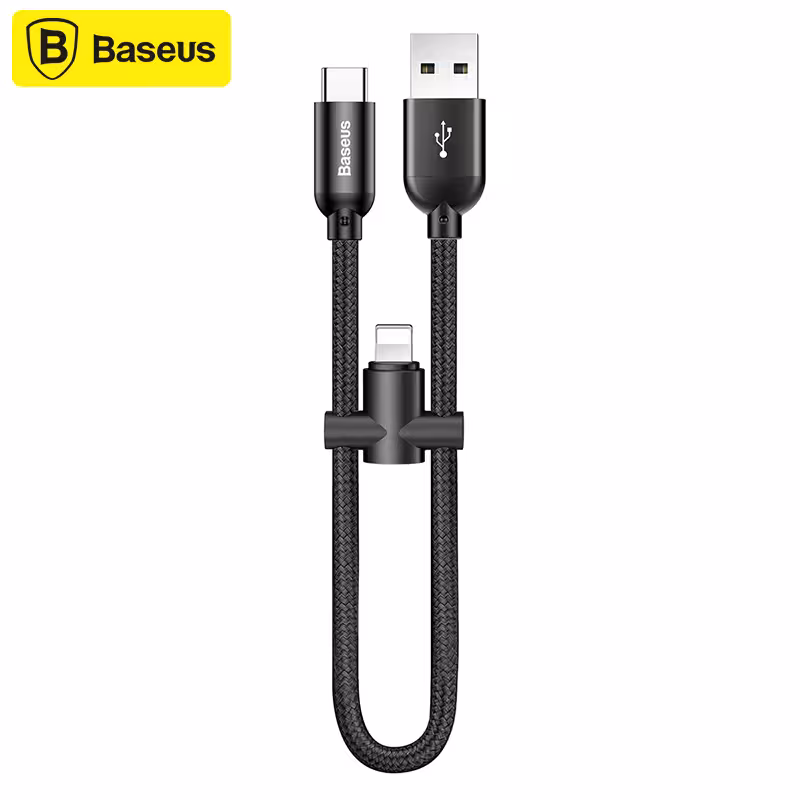 کابل دو سر لایتنینگ و تایپ سی بیسوس Baseus U-Shaped Calutc-01