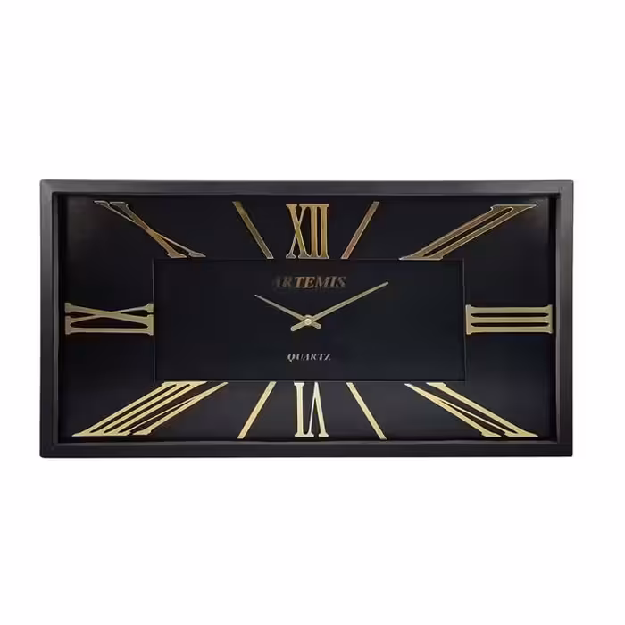 ساعت دیواری آرتمیس کد 2027 Black Gold مشکی طلایی