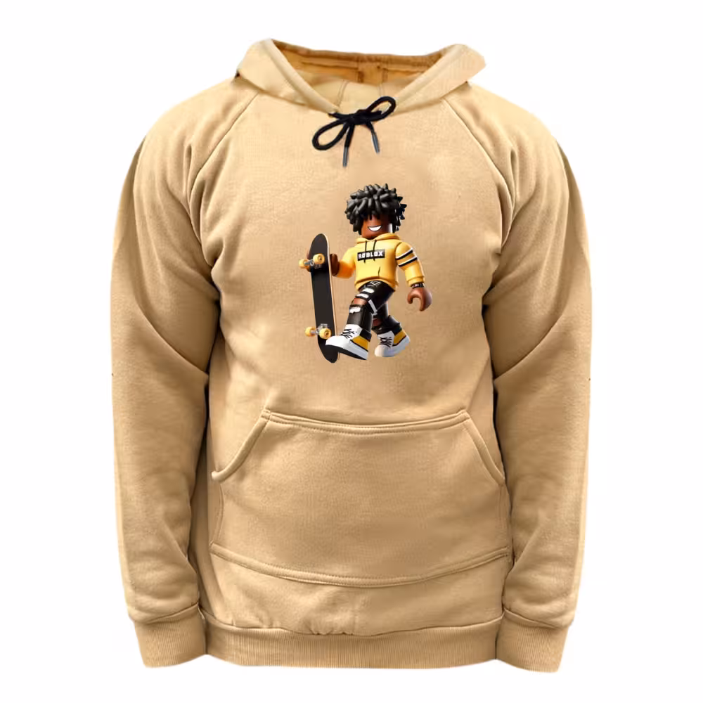 هودی زنانه مدل روبلاکس و اسکیت کد 2 رنگ کرم