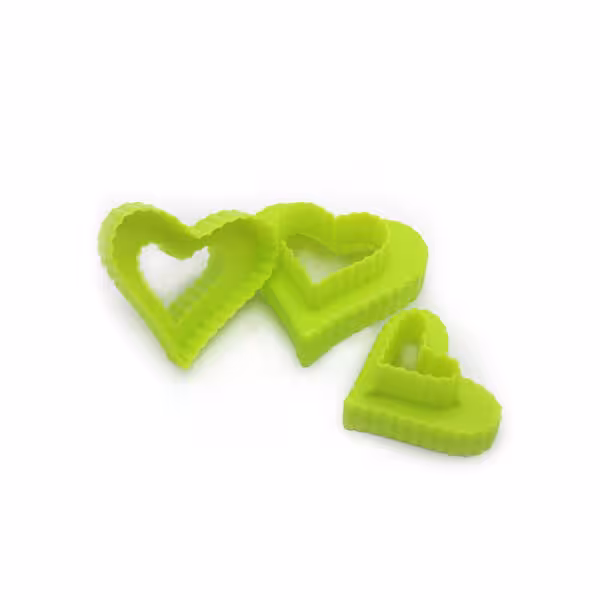 کاتر پلاستیکی دالبر دار قلب 3 عددی