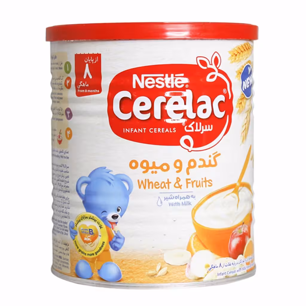 سرلاک 8+ ماه گندم میوه شیر 400گرم نستله NESTLE