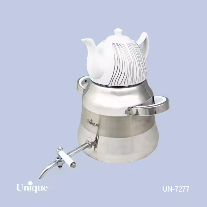 کتری و قوری شیردار استیل 5 لیتر یونیک UN-7277