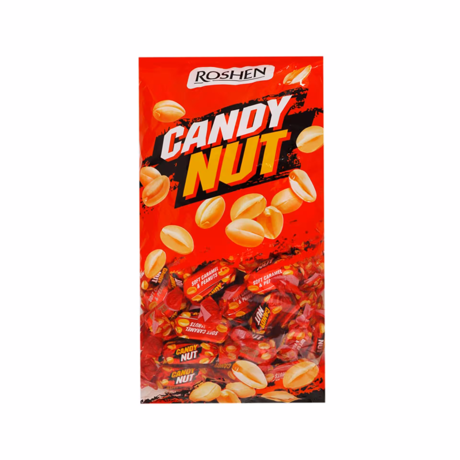 شکلات کاکائویی با مغز بادام زمینی و کارامل روشن بسته 1 کیلویی