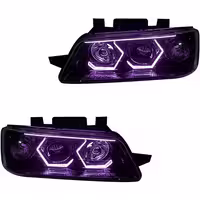 خرید چراغ جلو اسپرت پژو 405 SLX مدرن مدل 3D-Hexa بنفش داخل مشکی بدون موتور دو عددی | اتوموبی