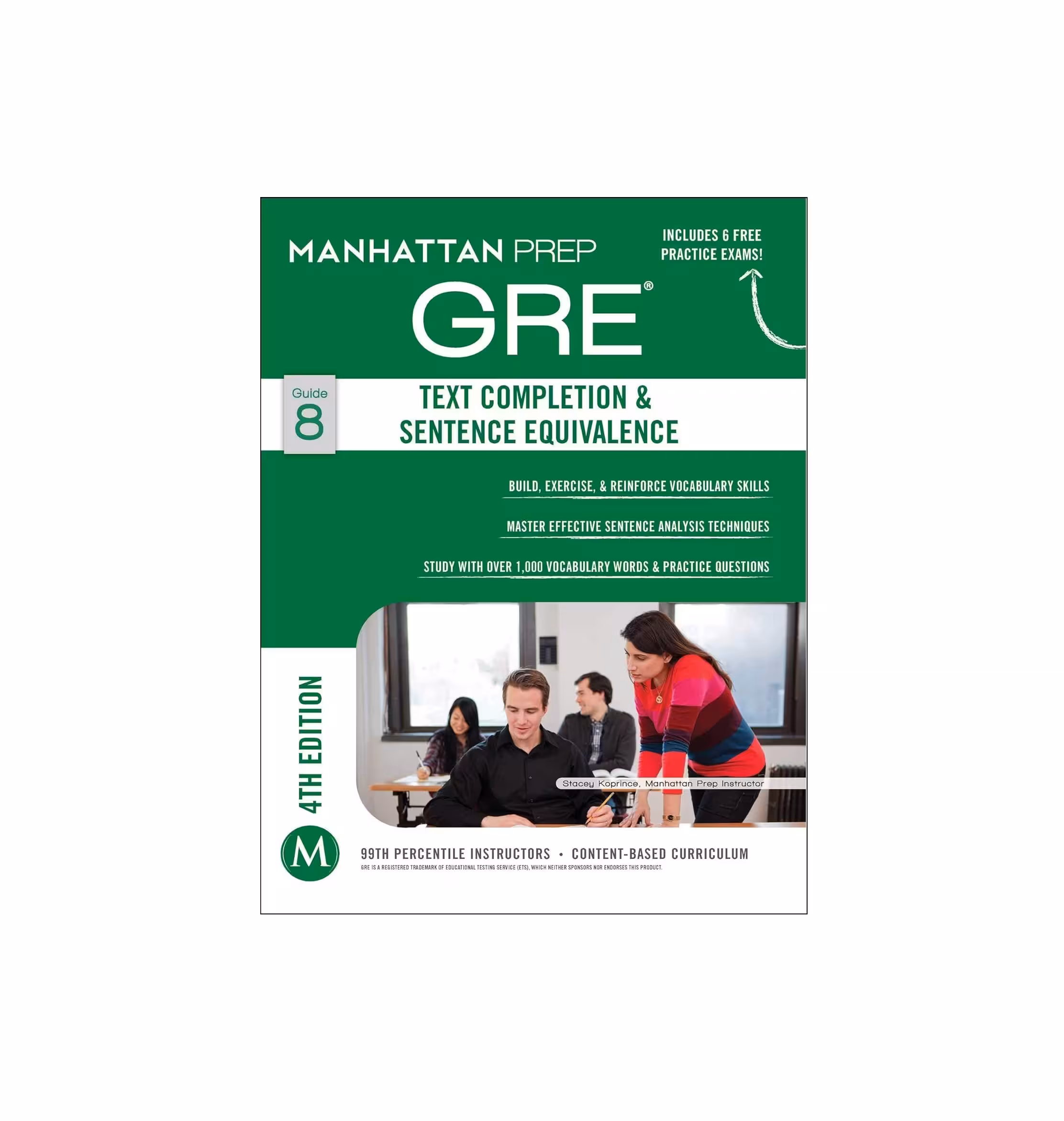 کتاب Manhattan Prep GRE Text Completion &amp; Sentence Equivalence Strategy Guide جی آر ایی تکست کامپلشن