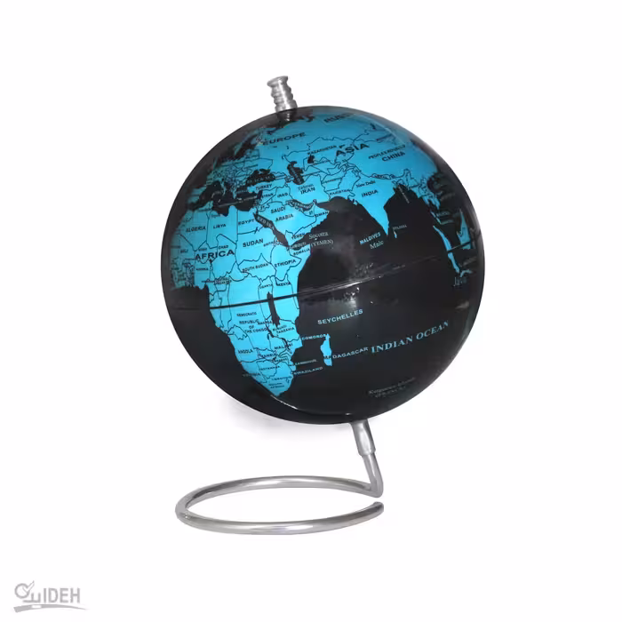 کره جغرافیایی سایز14 پایه هندسی آبی پرشین لاتین ایده