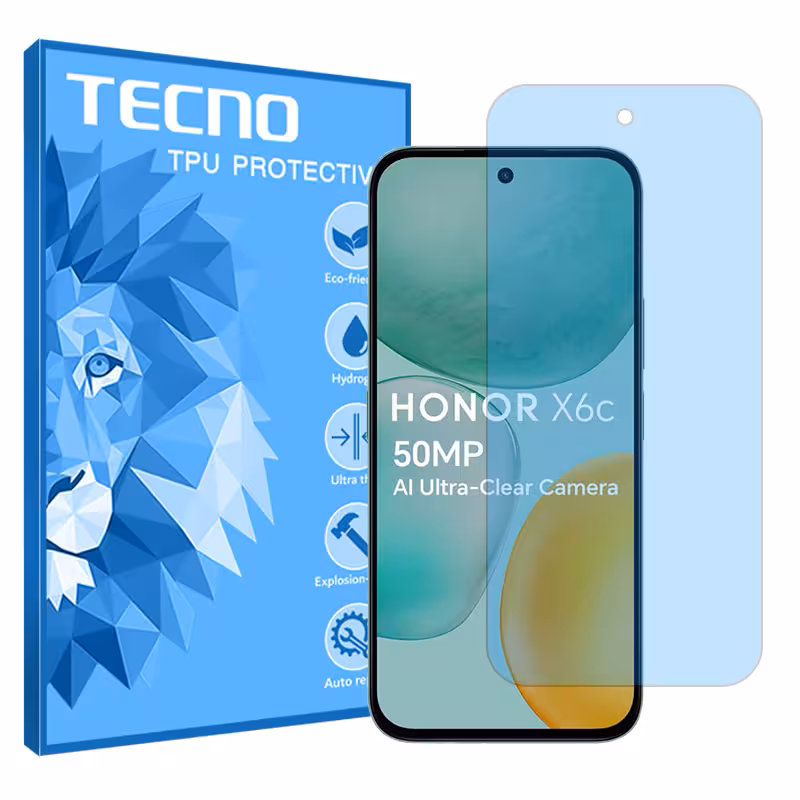 گلس آنر X6c مدل هیدروژلی مات آنتی بلو برند تکنو کد S