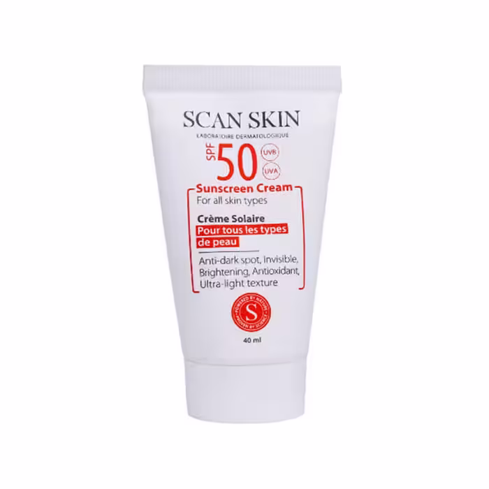 کرم ضد آفتاب ضد لک SPF50 اسکن اسکین 40 میلی لیتر