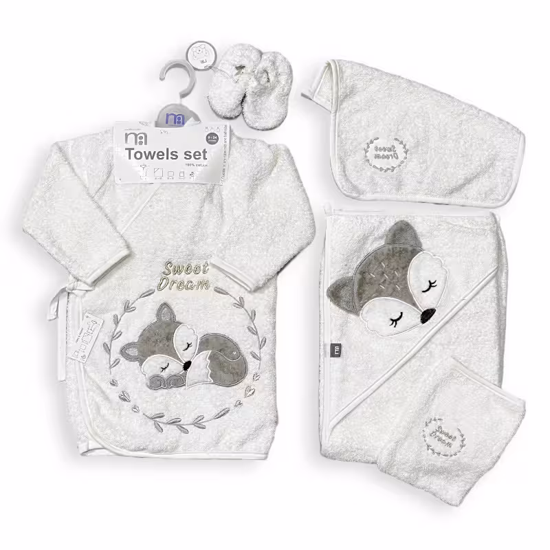 ست حوله نوزاد 5 تکه طرح روباه مادرکر Mothercare