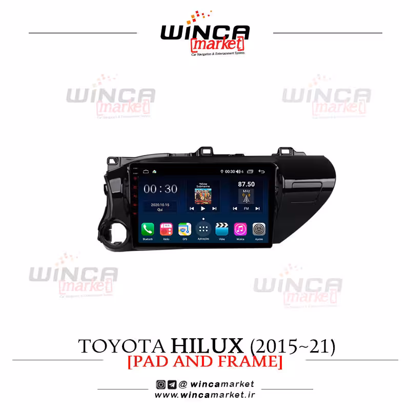 مانیتور اندروید تویوتا هایلوکس 2015-21 Hilux برند وینکا WINCA سری S500 پلاس مدل H855