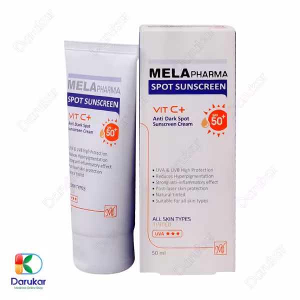 کرم ضد آفتاب ضد لک رنگی ملافارما SPF50