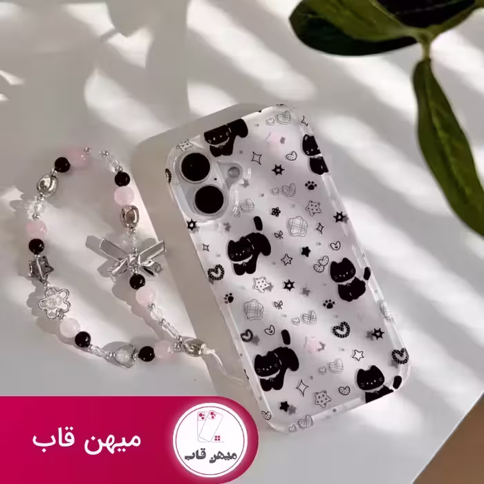 قاب گوشی Baby Cat با آویز آیفونی - کد (105806)