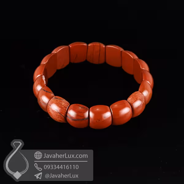 دستبند سنگ جاسپر خوني _ کد : 400529
