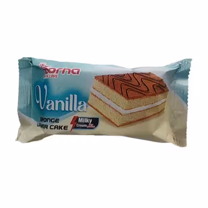 کیک اسفنجی وانیلی با کرم شیری درنا 35 گرمی
