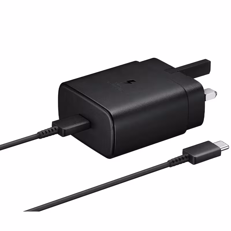 آداپتور شارژر اصلی سوپر فست شارژ 45 وات سامسونگ Samsung 45W PD USB-C EP-T4510 با کابل 5 آمپر 1.8 متر