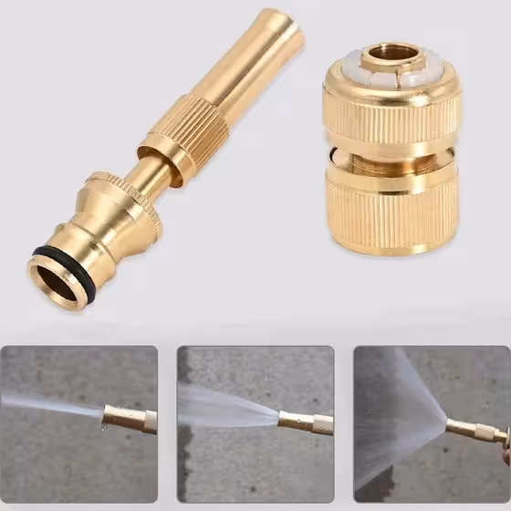 نازل کارواش سر شلنگی تمام برنجی