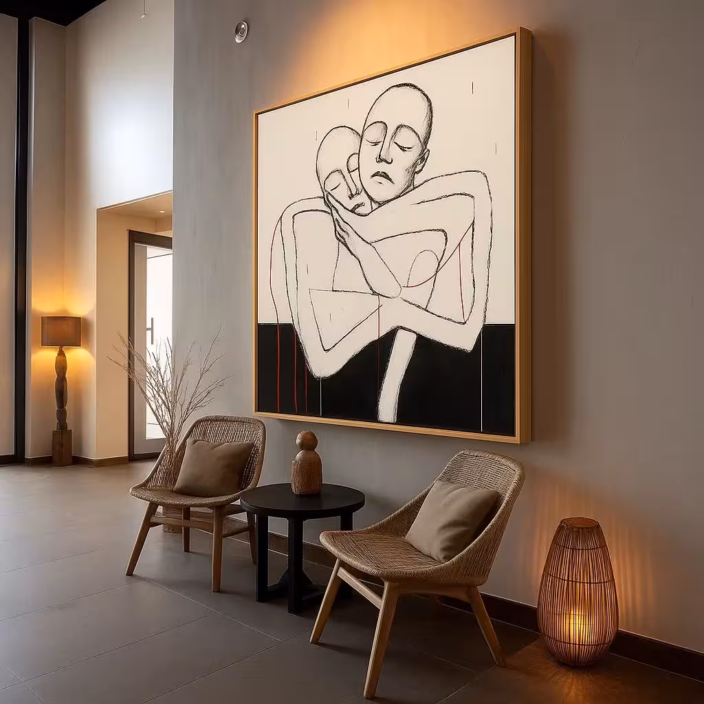 تابلو آغوش  کار دست کدکالا 993