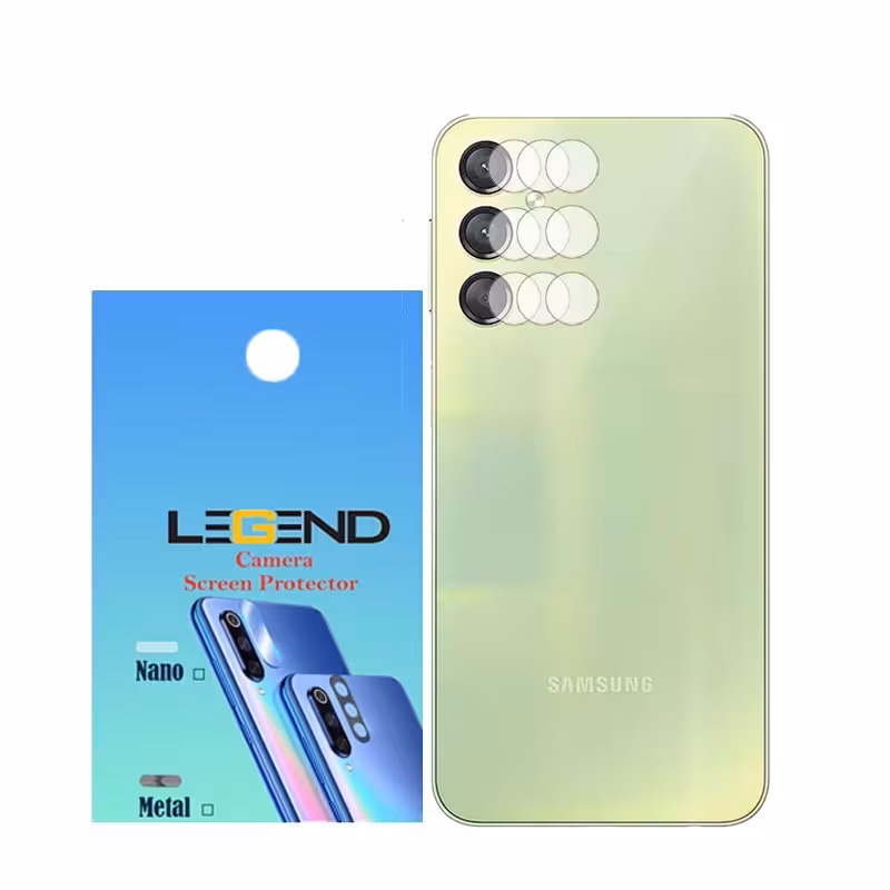 محافظ لنز دوربین لجند مدل نانو گلس مناسب برای موبایل سامسونگ Galaxy A24 بسته 3 عددی