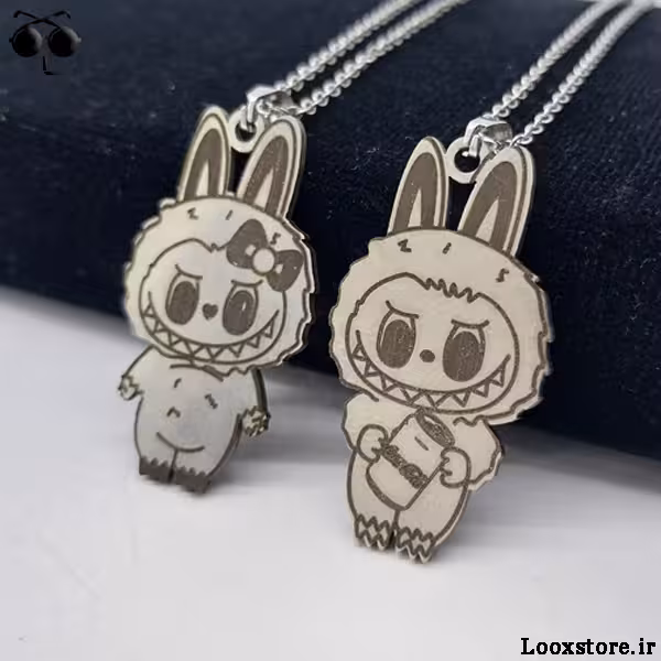گردنبند ست دوستی لبوبو استیل رنگ ثابت