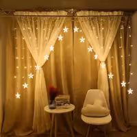 ریسه ال ای دی مدل سوزنی طرح ستاره طول 2.5 متر