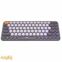 کیبورد بی سیم بیسوس مدل Baseus K01A Wireless Tri-Mode Keyboard Frosted Grey - زنگوله