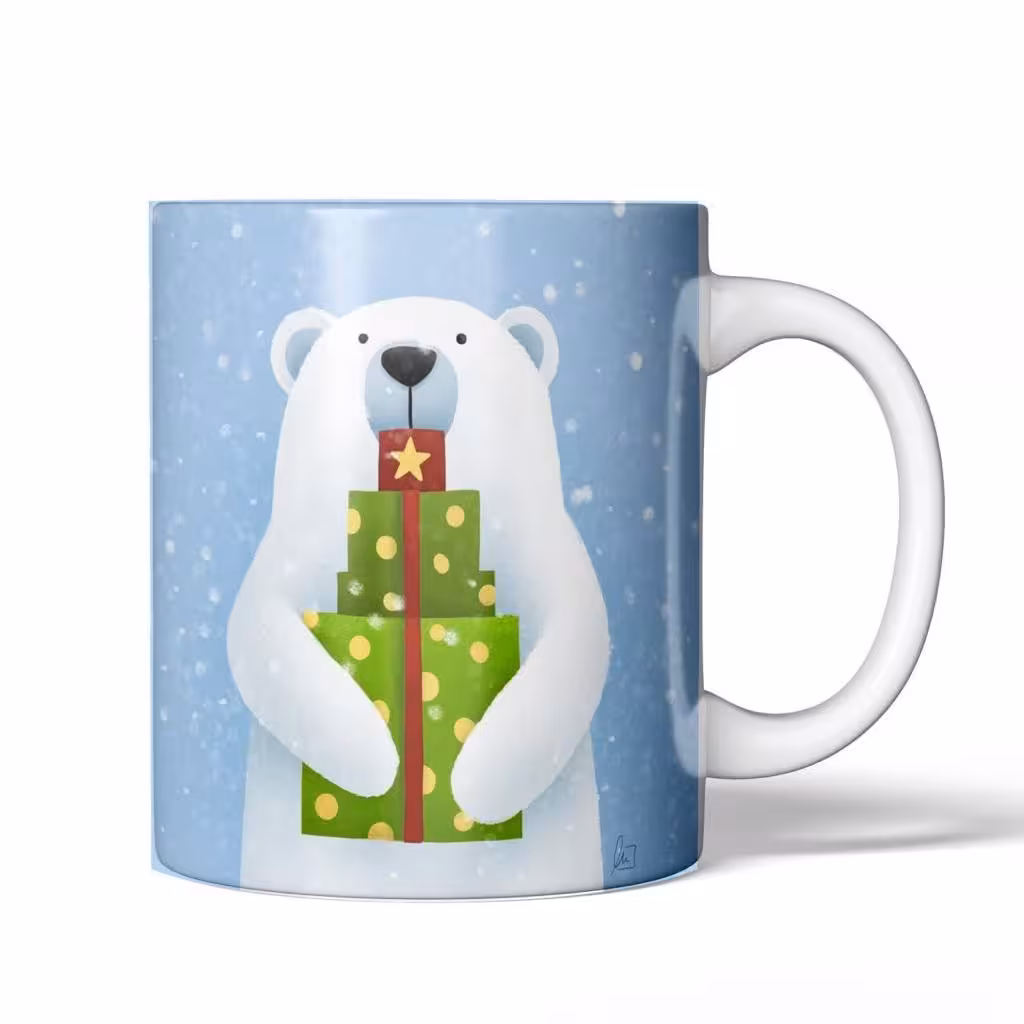 لیوان ماگ سرامیکی مدل خرس قطبی