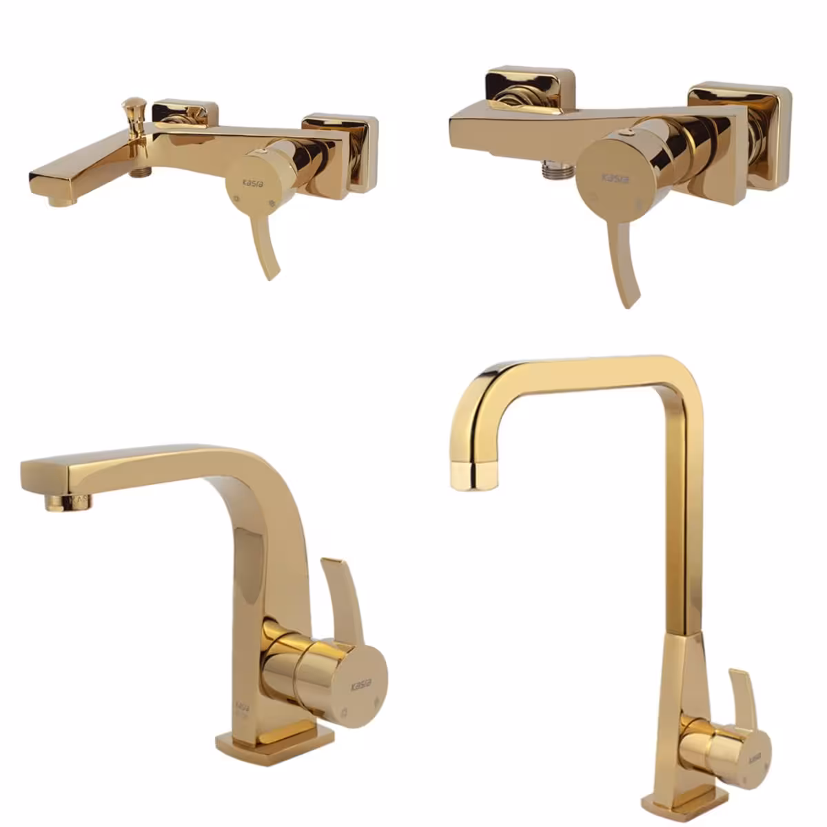 ست چهار تکه شیرالات کسری مدل فیروزه (فیورنزو) طلایی