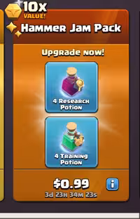 افر 0.99 دلاری HAMMER JAM PACK کلش اف کلنز