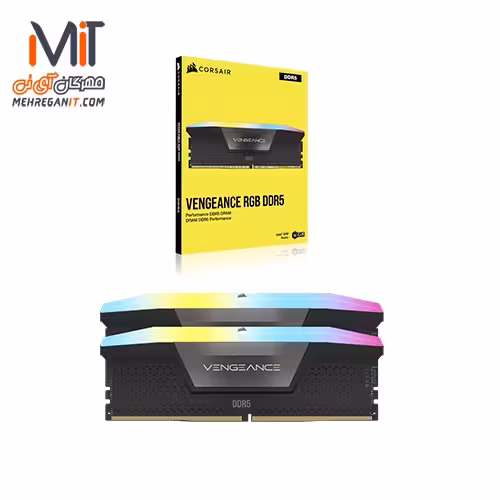 رم دسکتاپ کورسیر VENGEANCE 64GB Dual 6000MHz RGB CL38 DDR5 مشکی