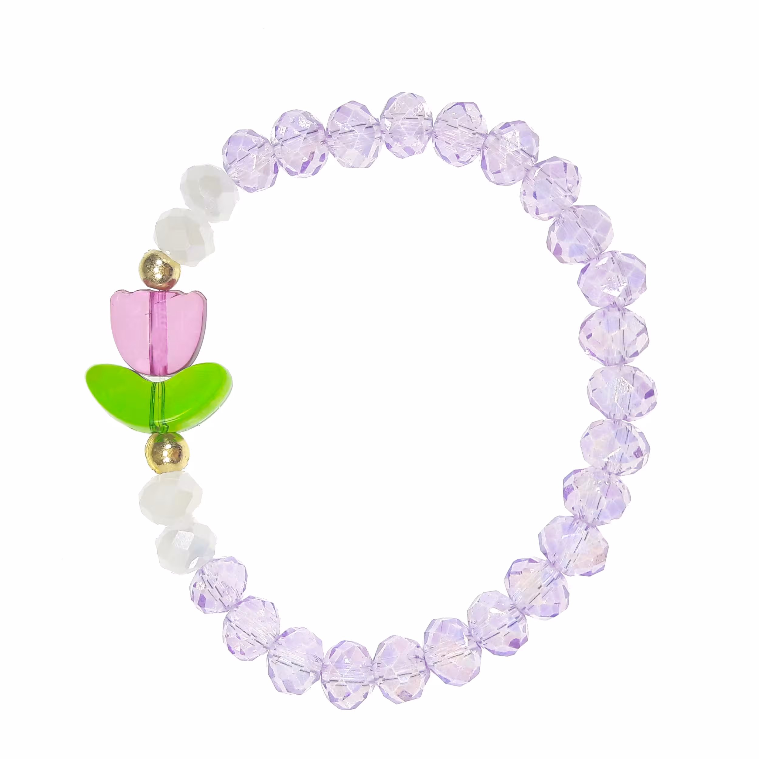 دستبند کریستالی لاله مدل Y7444