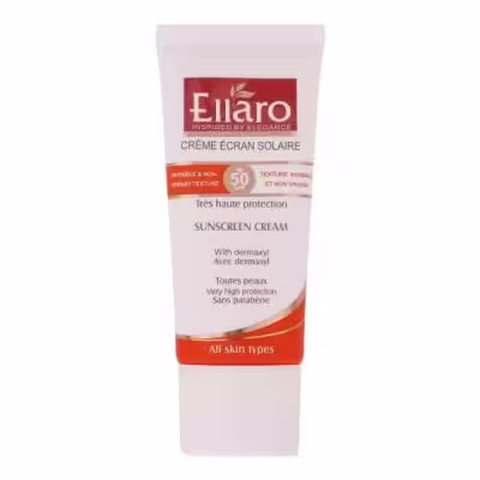 ضد آفتاب بدون رنگ الارو مدل SPF50 محافظ UVA ،UVB، ضد چروک، مناسب انواع پوست تحت لیسانس حجم 50 میلی‌لیتر