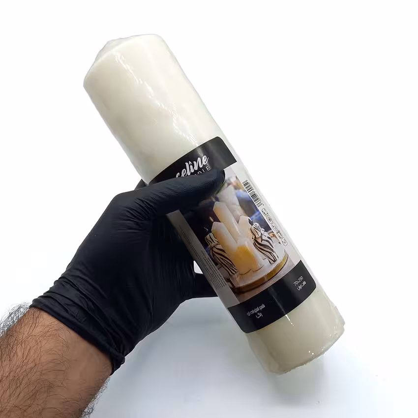 شمع استوانه ای سفید ارتفاع 28 کد 550010