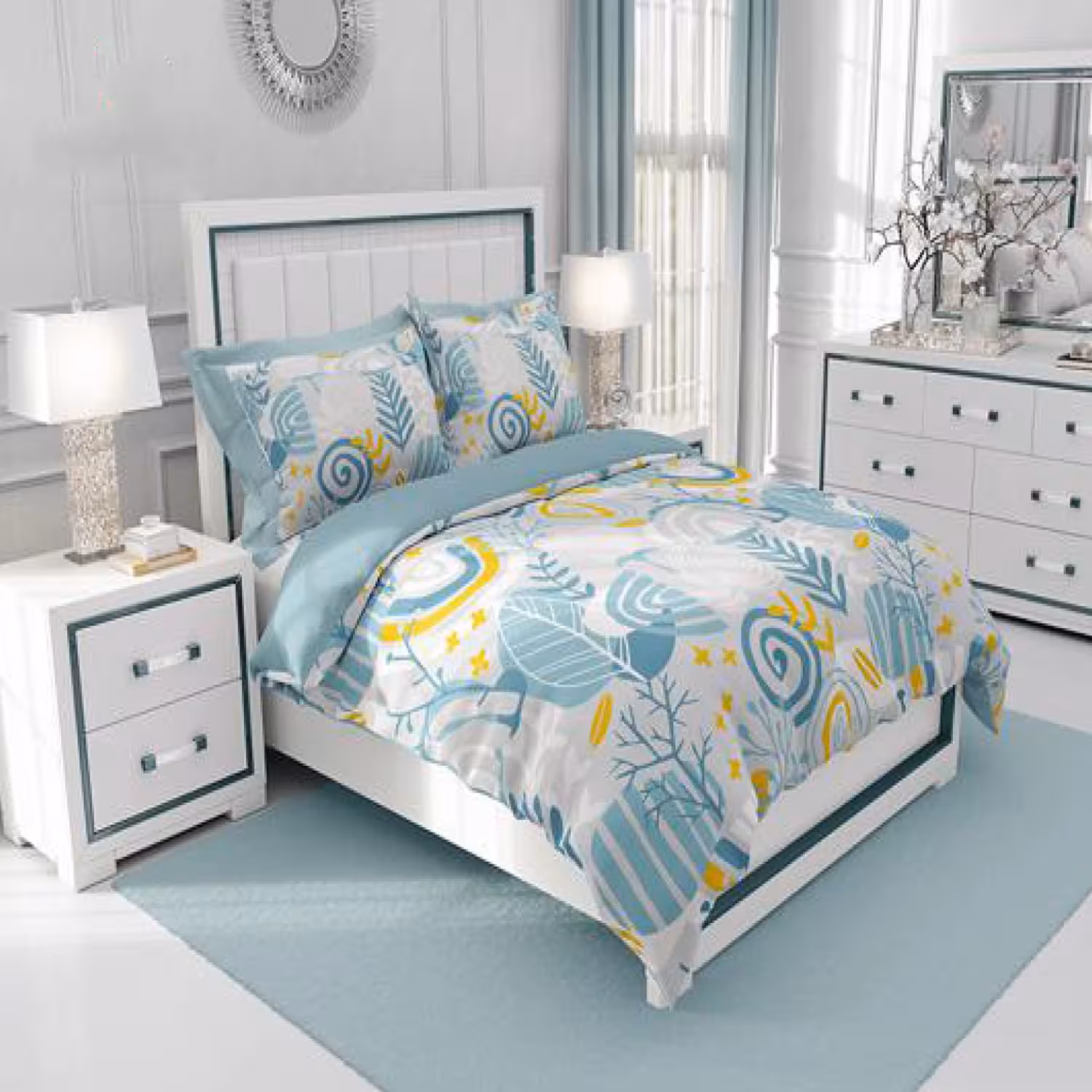 سرویس روتختی طرح‌دار چیداری مدل 1030