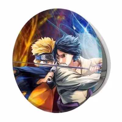 آینه جیبی خندالو طرح ناروتو و ساسکه انیمه ناروتو Naruto مدل تاشو کد 11234