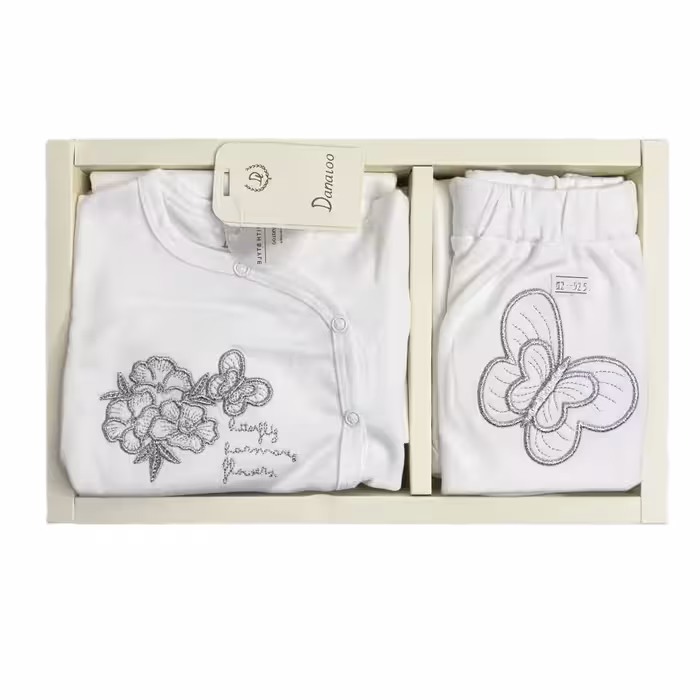 ست جعبه ای 5 تیکه دانالو Danaloo سایز 3-6 طرح پروانه