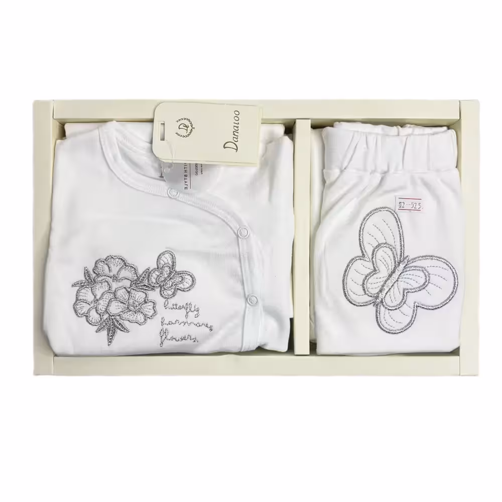 ست جعبه ای 5 تیکه دانالو Danaloo سایز 3-6 طرح پروانه