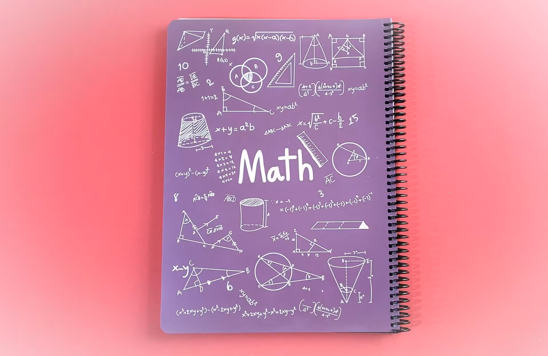 دفتر فرمول 100 برگ رحلی جلد طلقی Math پونیکس