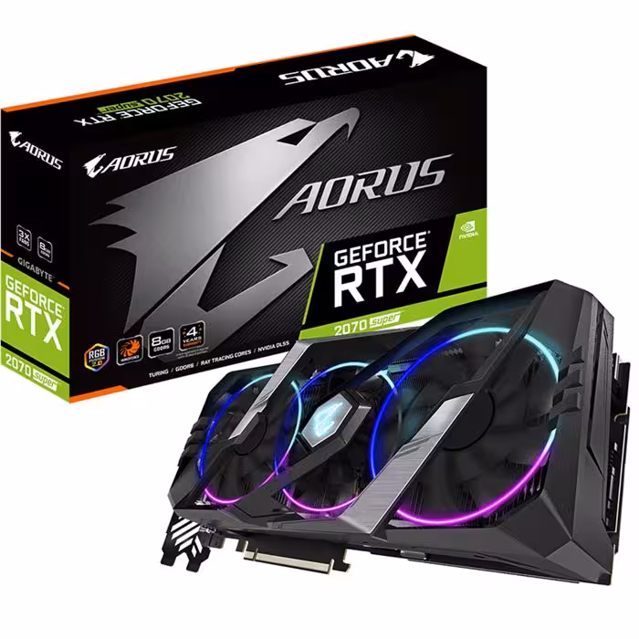 کارت گرافیک گیگابایت مدل AORUS GeForce RTX 2070 SUPER با حافظه 8 گیگابایت