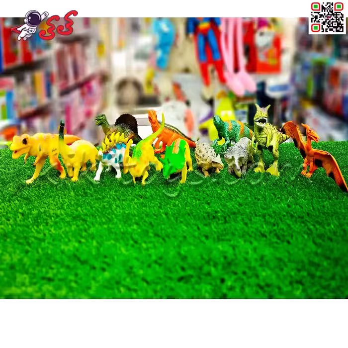 فیگور باغ وحش دایناسور پارک ژوراسیک بسته 12 عددی DINOSAUR WORLD 7012
