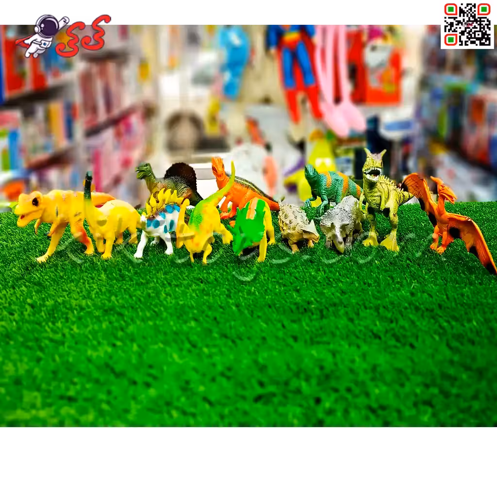 فیگور باغ وحش دایناسور پارک ژوراسیک بسته 12 عددی DINOSAUR WORLD 7012