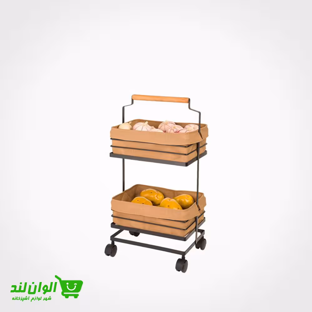 جای سیب زمینی و پیاز لیمون مدل فلزی 2 طبقه کد 32810